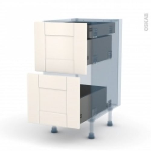 Filipen Ivoire Kit Renovation 18 Meuble Casserolier 2 Tiroirs 1 Tiroir Anglaise L40Xh70Xp60