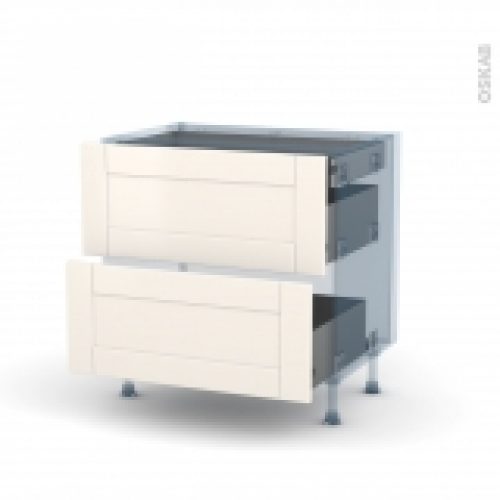 Filipen Ivoire Kit Renovation 18 Meuble Casserolier 2 Tiroirs 1 Tiroir Anglaise L80Xh70Xp60