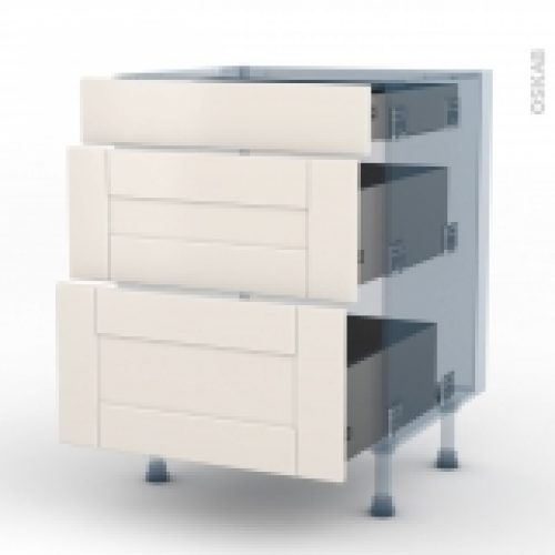 Filipen Ivoire Kit Renovation 18 Meuble Casserolier 3 Tiroirs L60Xh70Xp60
