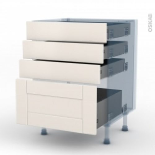 Filipen Ivoire Kit Renovation 18 Meuble Casserolier 4 Tiroirs L60Xh70Xp60