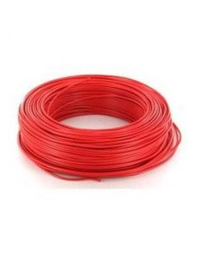 FILS ET CABLES – Fil électrique HO7VU 1.5mm² Rouge en 100m – 000205