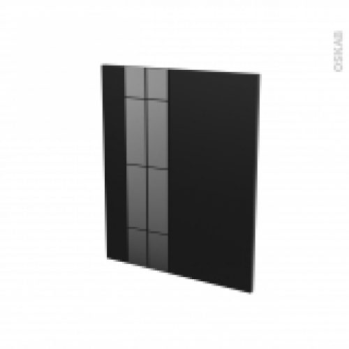 Finition Cuisine Joue N29 Keria Noir Avec Sachet De Fixation A Redecouper L58 X H57 X Ep16 Cm