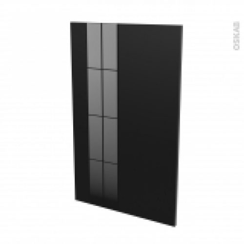 Finition Cuisine Joue N31 Keria Noir Avec Sachet De Fixation L58 X H92 X Ep16 Cm