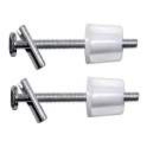 Fixation pour abattant, vis acier 6 x 75, la paire