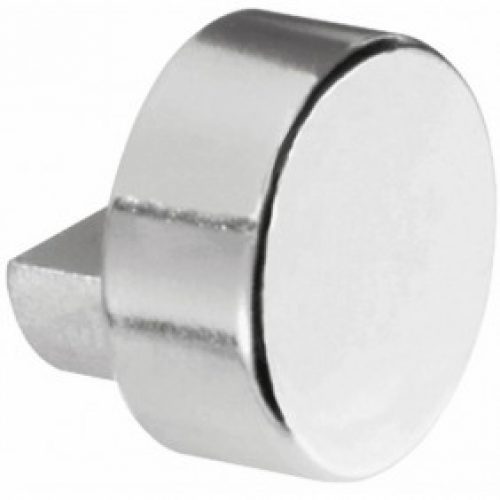 Fixation pour miroir – taquet – cabochon – forme ronde – chromé