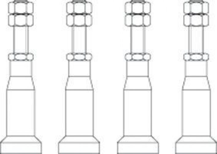 Fixations Bette pour pieds de receveurs de douche >= 120 cm 130 – 180 mm