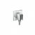 Fixfit Porter Square Coude de raccordement flexible+support Douchette chromé Hansgrohe