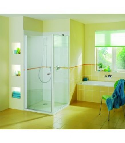 Flexa porte pivotante avec paroi fixe latérale