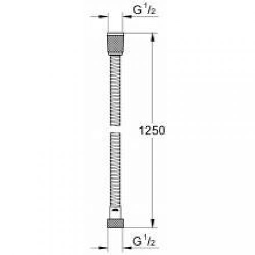 Flexible 1,25 m Grohe Rotaflex Metal Longlife