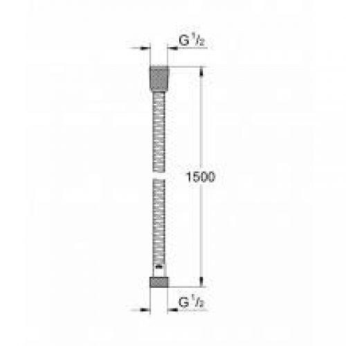 Flexible 1,5m Grohe Rotaflex Metal Longlife