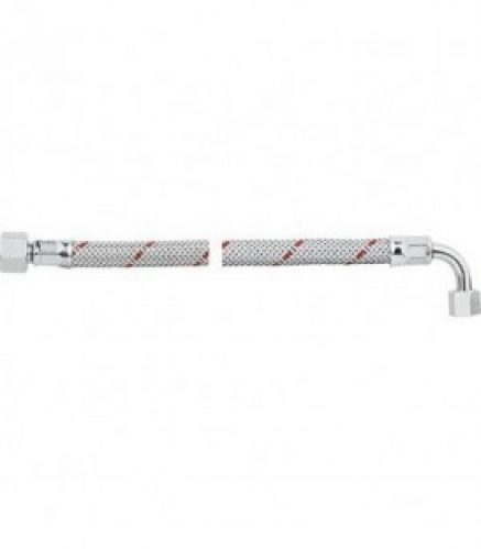 Flexible de bruleur fioul avec ecrou-raccord 3/8, coude 90 Bogen avecSR 8 L 1500 mm Hermann HL50, Giersch