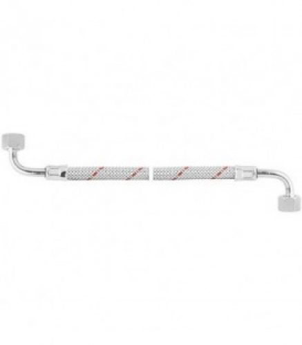 Flexible de bruleur fioul avec ecrou-raccord 3/8 des 2 cotes 90° (Forme S), 1150 mm, pour Buderus