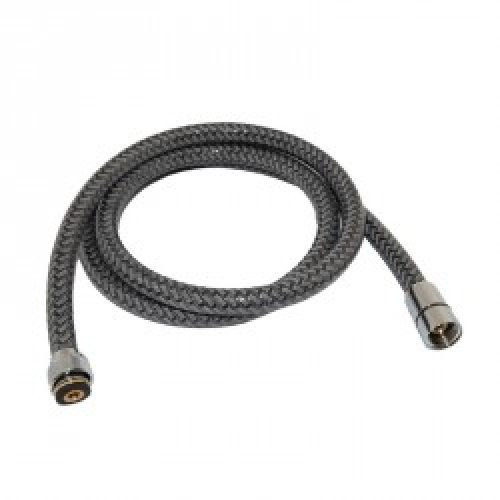 Flexible de douche 1.50m tressé PVC gris et noir