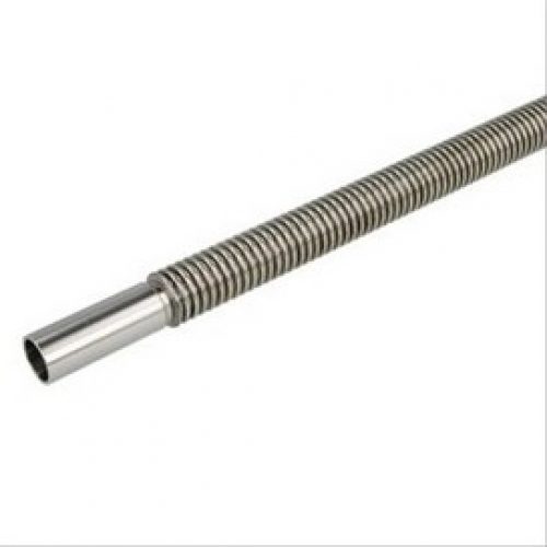 Flexible inox solaire sans isolation Ø16 avec douilles 50mm CU18 L = 800mm