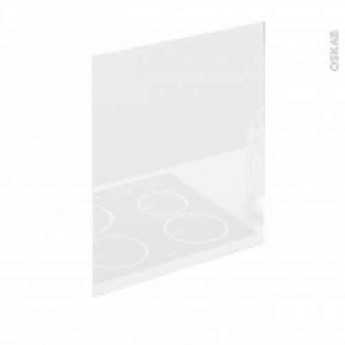 Fond De Hotte Cuisine Verre Blanc L60 X H65 X E04 Cm Planeko