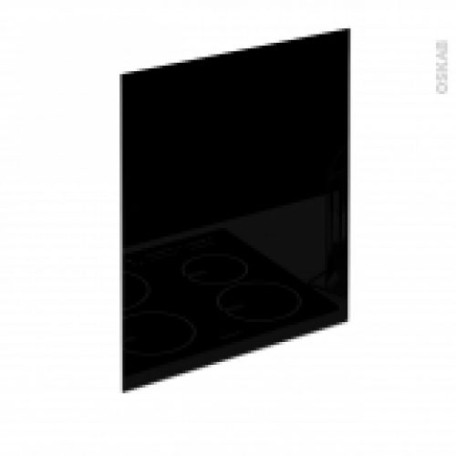 Fond De Hotte Cuisine Verre Noir L60 X H65 X E04 Cm Planeko