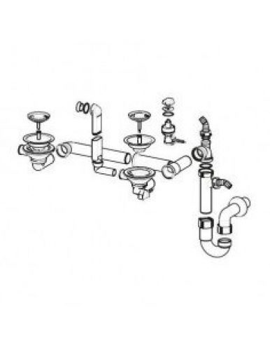 FRANKE -bonde chainette 2 cuves – 112.0081.812