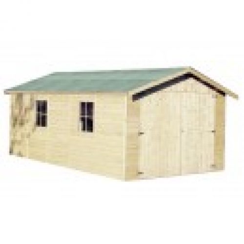 Garage en bois GAPADAN – 3.00 x 5.00 m – ep. 15mm – 15.27 m²