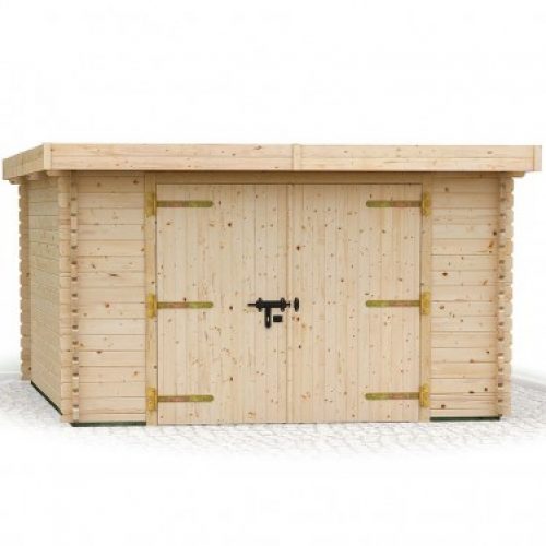 Garage madriers bois MADEIRA PLUM 19.1m²