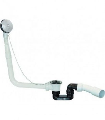 Garniture d&rsquo;ecoulement et trop-plein avec rosace de serrage, bouchon magnetique pour baignoire