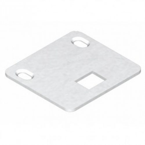 Gâche basse plate inox – pour crémone pompier – 65 x 25 mm