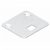 Gâche basse plate inox – pour crémone pompier – 65 x 25 mm