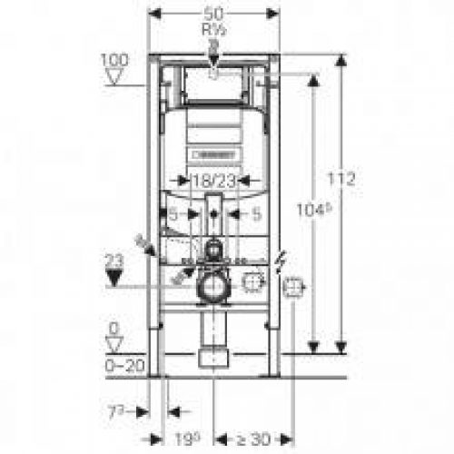 Geberit Duofix avec réservoir Sigma 12cm