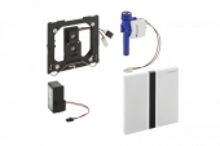 Geberit Sigma50 – Plaque de commande électronique à infrarouge pour urinoirs chrome brossé / noir