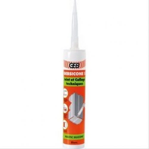 Gebsicone S blanc 310ml pour joints et collages technique du bâtiment
