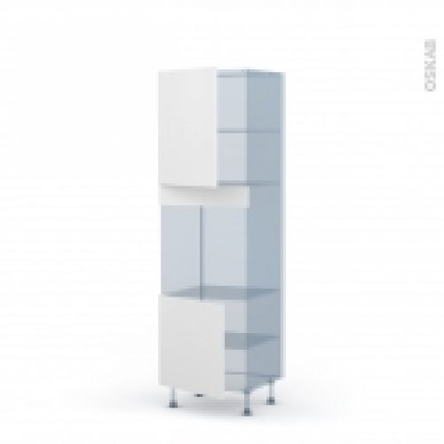 Ginko Blanc Kit Renovation 18 Colonne Four Niche 60 N2116 2 Portes L60Xh195Xp60