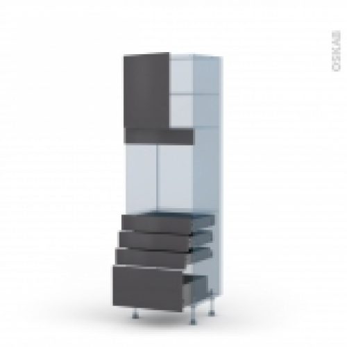 Ginko Gris Kit Renovation 18 Colonne Four N1659 1 Porte 4 Tiroirs L60Xh195Xp60