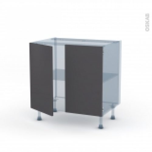 Ginko Gris Kit Renovation 18 Meuble Sous Evier 2 Portes L80Xh70Xp60