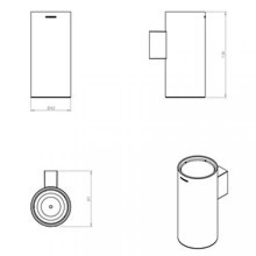 Gobelet brosses à dents suspendu working COSMIC