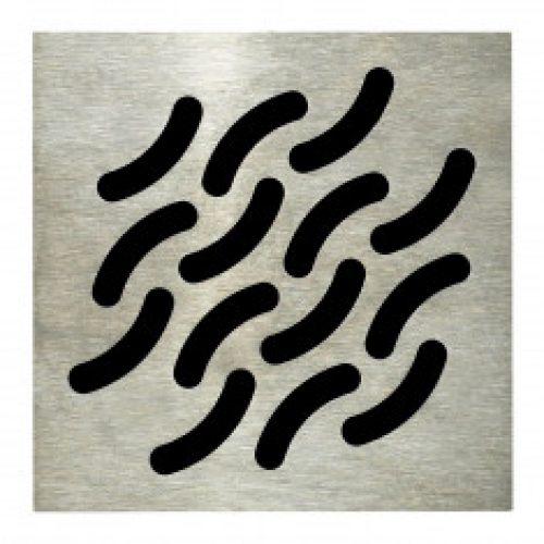 Grille carrée 130 x 130 mm Wave pour Isotanche
