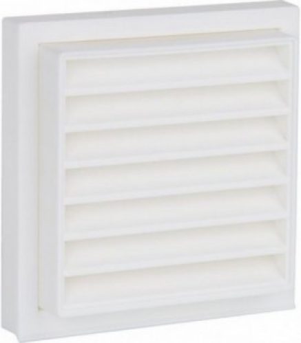 Grille d&rsquo;aeration avec raccord 100 mm, blanc