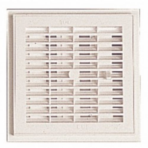 Grille d’aération intérieure à fermeture, 160x160mm, 72cm2