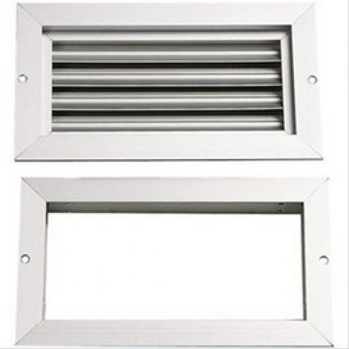 Grille de porte en alu dble cadre  200×400  »Renson »