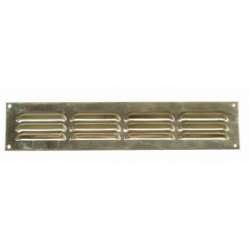 Grille de ventilation en laiton à persiennes, 240x70mm, 32cm2