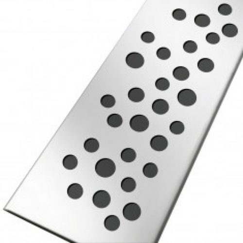 Grille inox bulles pour caniveau Docia Nicoll