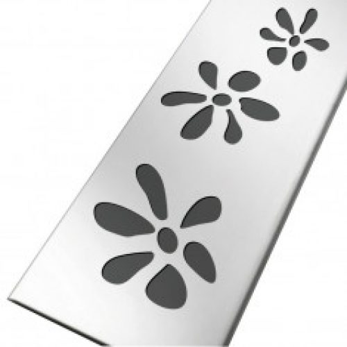 Grille inox fleurs pour caniveau Docia Nicoll