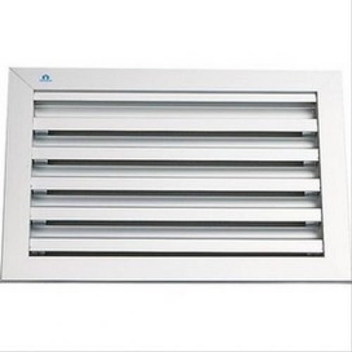Grille murale alu naturel 300×300,prof.à encastrer 28,5