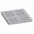 Grille PVC pour siphon de balcon et regard de descente 130x130mm – Gris