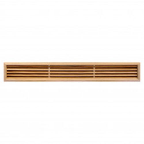 Grille rectangulaire en bois 100x550mm, trou 88x538mm, prof. 21mm à encastrer