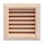 Grille ventilation carrée en bois 112x112mm, trou 100x100mm, à encastrer