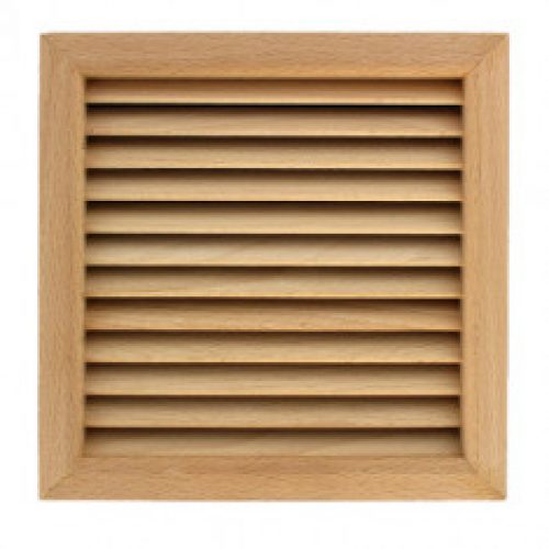 Grille ventilation carrée en bois 172x172mm, trou 160x160mm, à encastrer