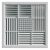 Grille ventilation carrée PVC pour faux-plafonds