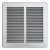 Grille ventilation métal 240x240mm – Couleur Aluminium ou inox