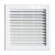 Grille ventilation PVC traditionnelle 217x217mm – A encastrer