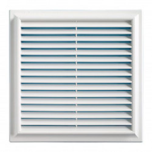 Grille ventilation PVC traditionnelle 240x240mm – Pose en applique