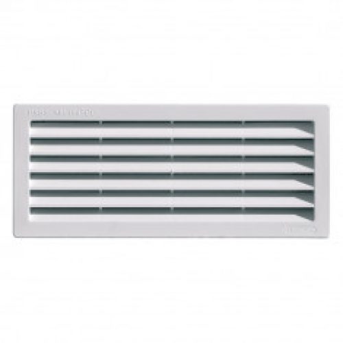 Grille ventilation rectangulaire PVC 254x108mm à encastrer